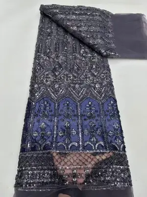 Luxury Heavy Beaded Sequin and Embroidery Lace