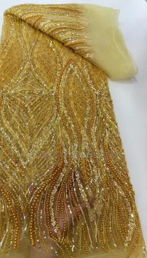 Luxury Gold Heavy Beaded Sequin Lace