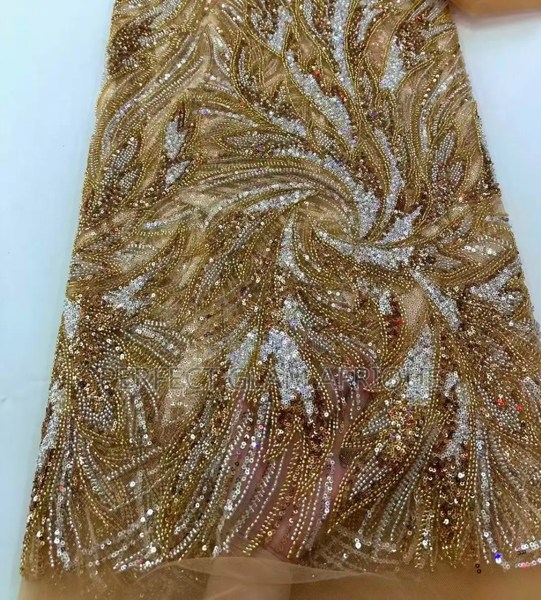 Luxury Gold & Silver Sequin Embroidery Lace Heavily Beaded