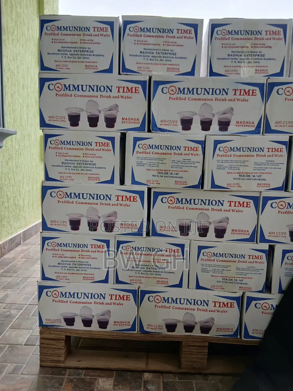 Packaged Communion Waffles With Wine