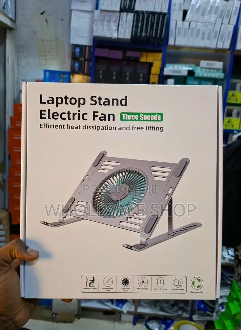 Electric Laptop Stand + Fan (Three Speed Level)