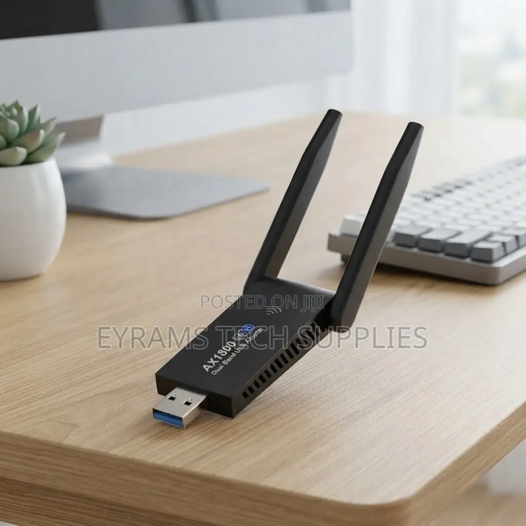 USB WiFi6 Adapter 1800Mbps Wireless Network Dongle Dual Band 2.4/5ghz