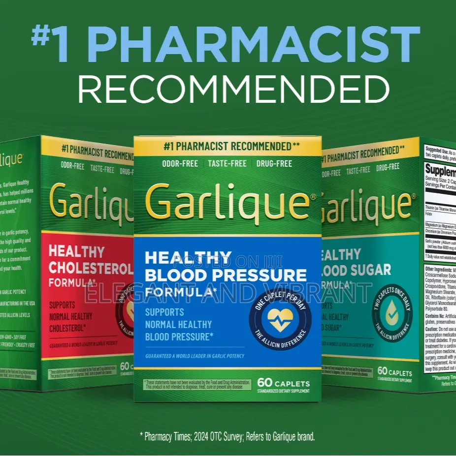 Garlique Garlic Extract Supplement, Healthy Blood Pressure Formula,