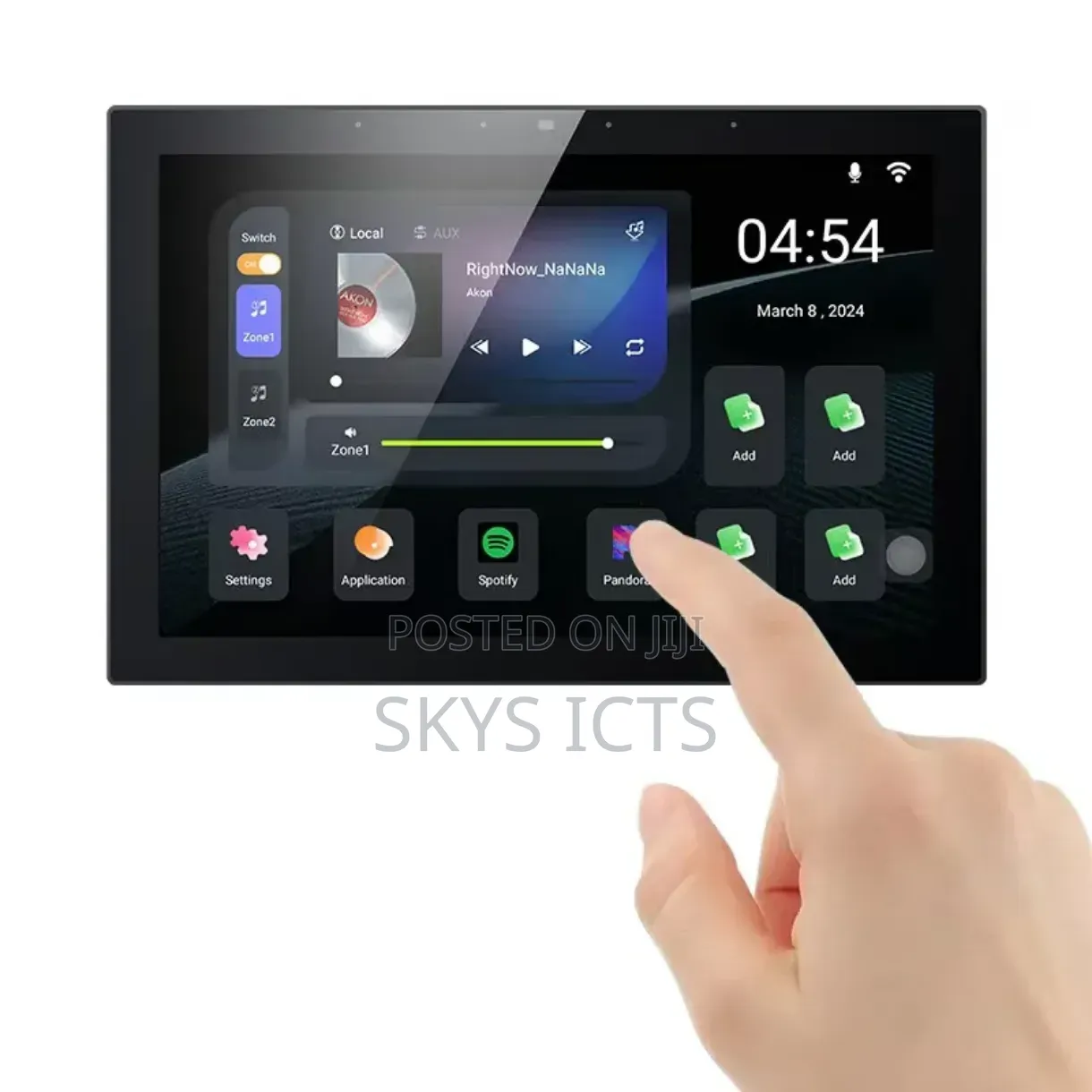 10.1" Smart Touch Control Panel Tuya Zigbee Gateway Music Intercom