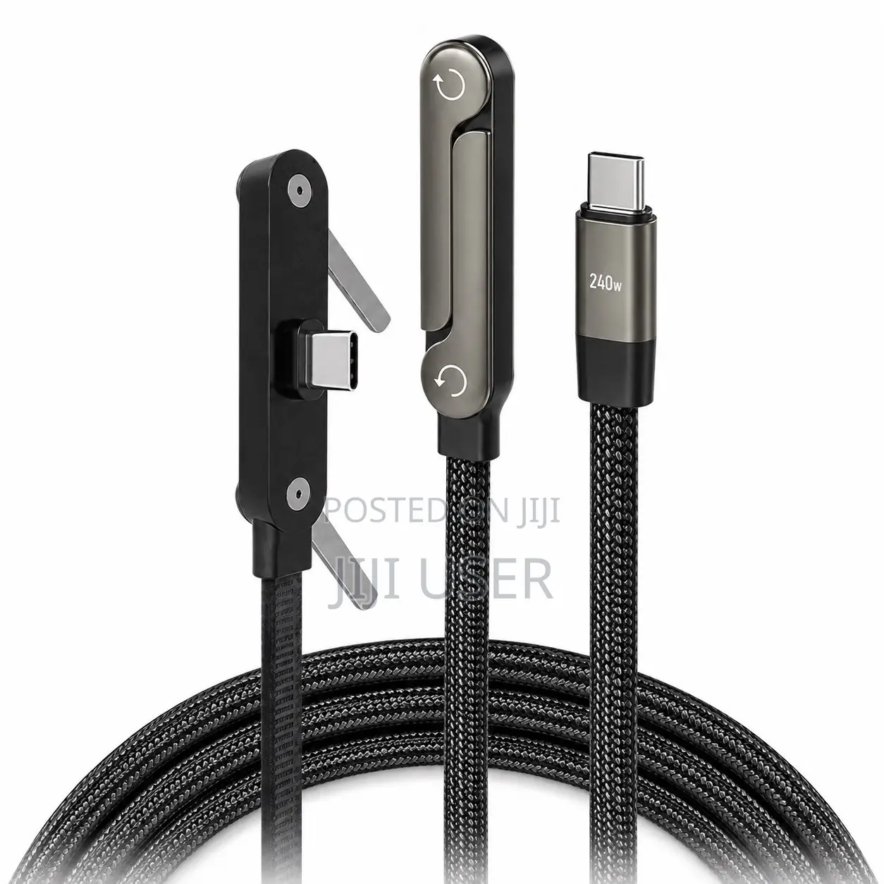 Sideways Phone Charger, 2 in 1 Invisible Holder Charger Cable, 240W