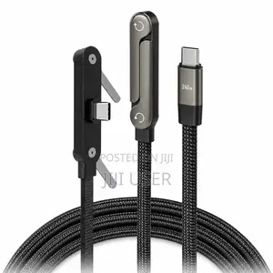 Sideways Phone Charger, 2 in 1 Invisible Holder Charger Cable, 240W