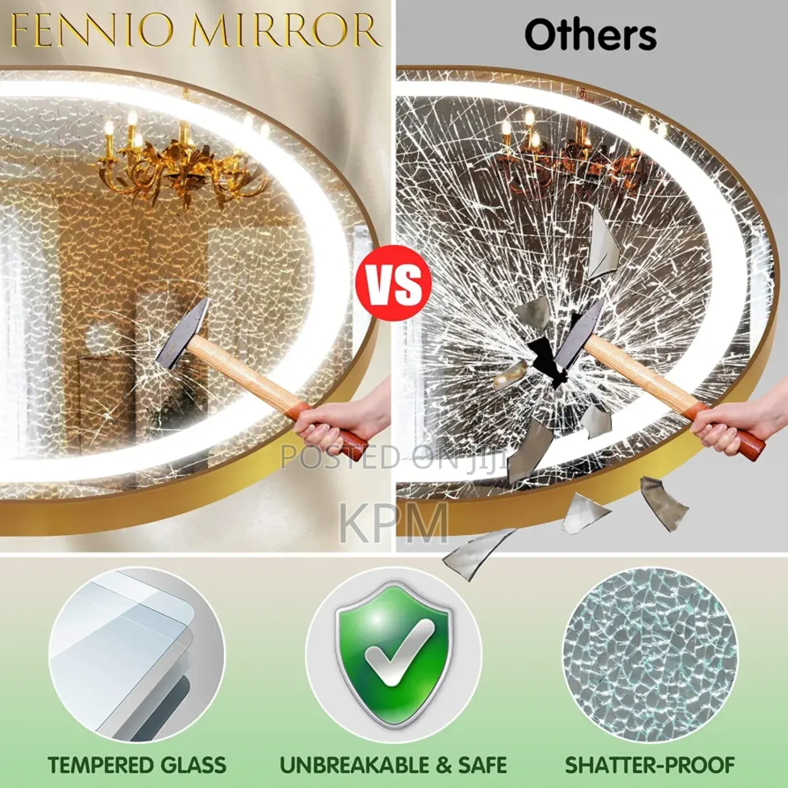 Hard Surface Smart Salon Mirror Led Light 150 by 60cm