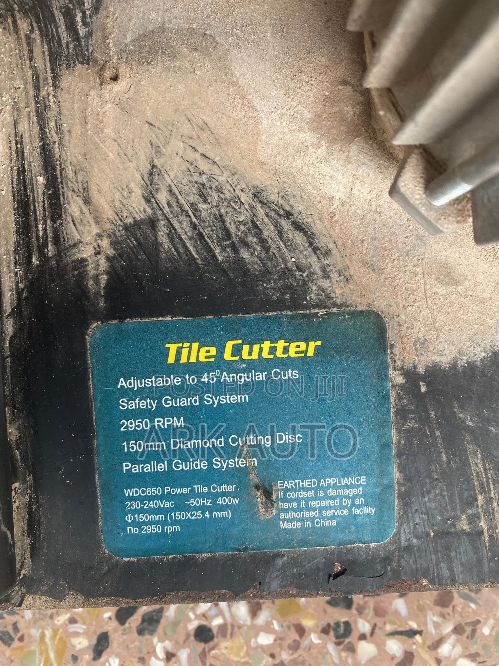 GMC Tile Cutter WDC650 Adjustable to 45° Angular Cut  (Uk Used)