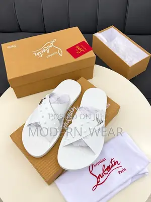 CHRISTIAN LOUBOUTIN Leather Slippers