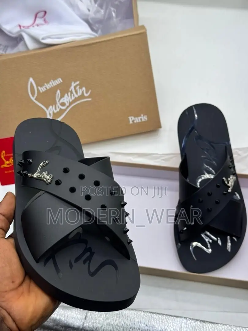 CHRISTIAN LOUBOUTIN Leather Slippers