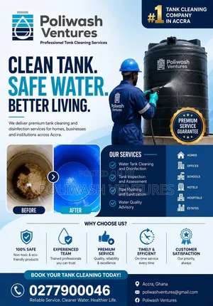 Water Storage Cleaning and General Cleaning Services