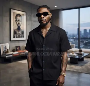 High Quality Turkish Black Men Net Shirts Available in Stock