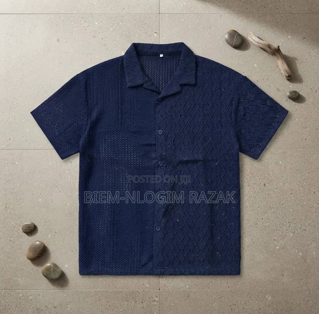 High Quality Turkish Black Men Net Shirts Available in Stock