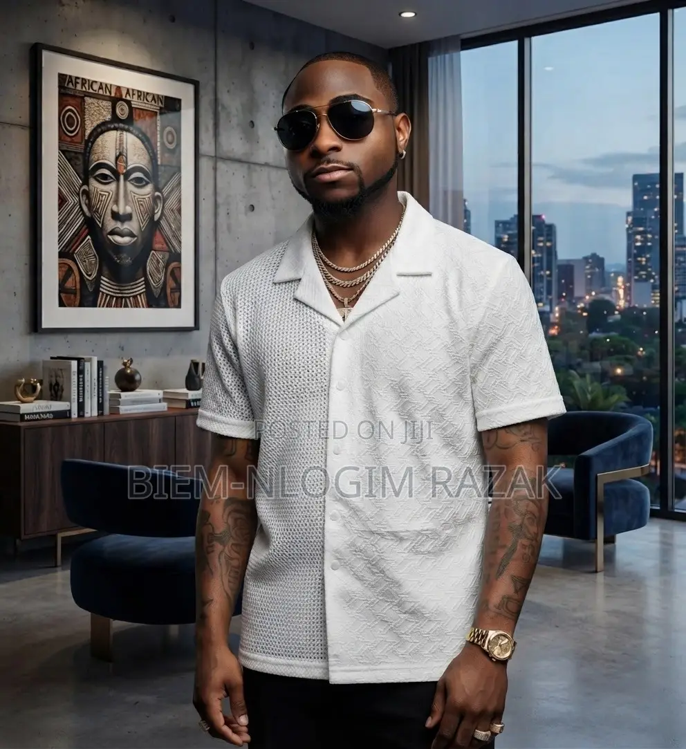 High Quality Turkish Black Men Net Shirts Available in Stock