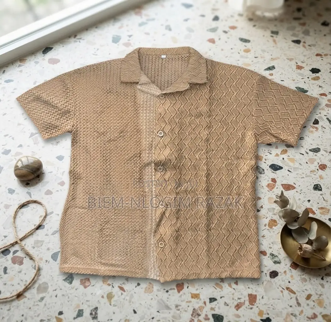 High Quality Turkish Black Men Net Shirts Available in Stock