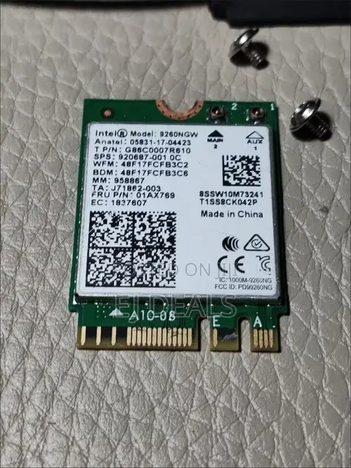 Intel Wireless Network Card M.2 E Type 5G Wi-Fi, Bluetooth (9260AC)