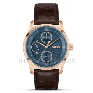 Hugo Boss Principle Blue Dial Leather Strap Watch | Hb1514273