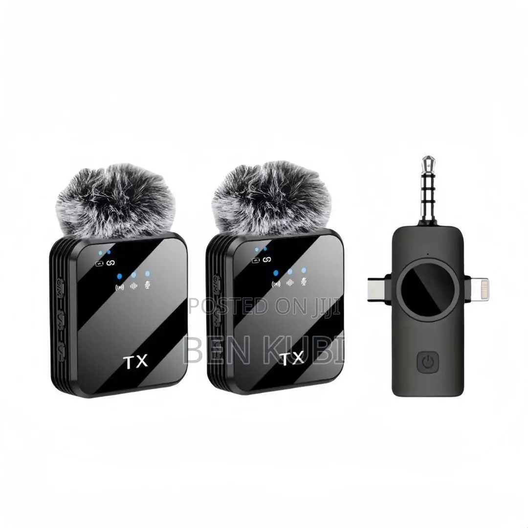 Wireless Lavalier Microphone Dual Clip for Al Phones