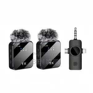 Wireless Lavalier Microphone Dual Clip for Al Phones