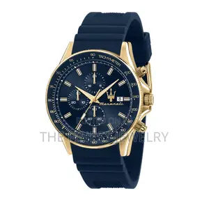 Maserati Sfida 44mm Blue Gold Chronograph Watch