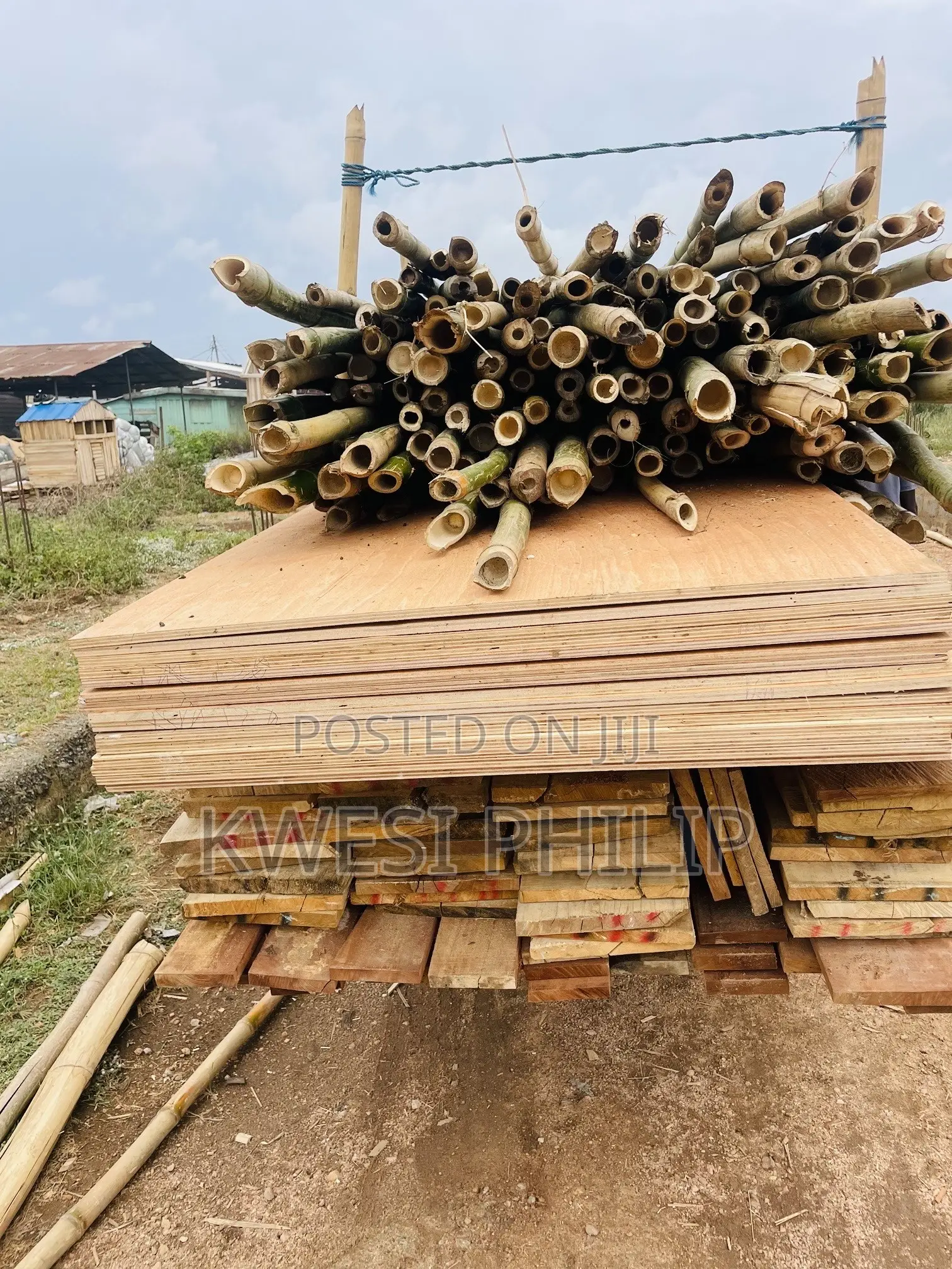 Cyber Board/ 2 by 4 / Bamboo / Nails/ Plywood for Flowing