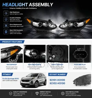 KIA Sportage 2017-2018 KX5 Head Light