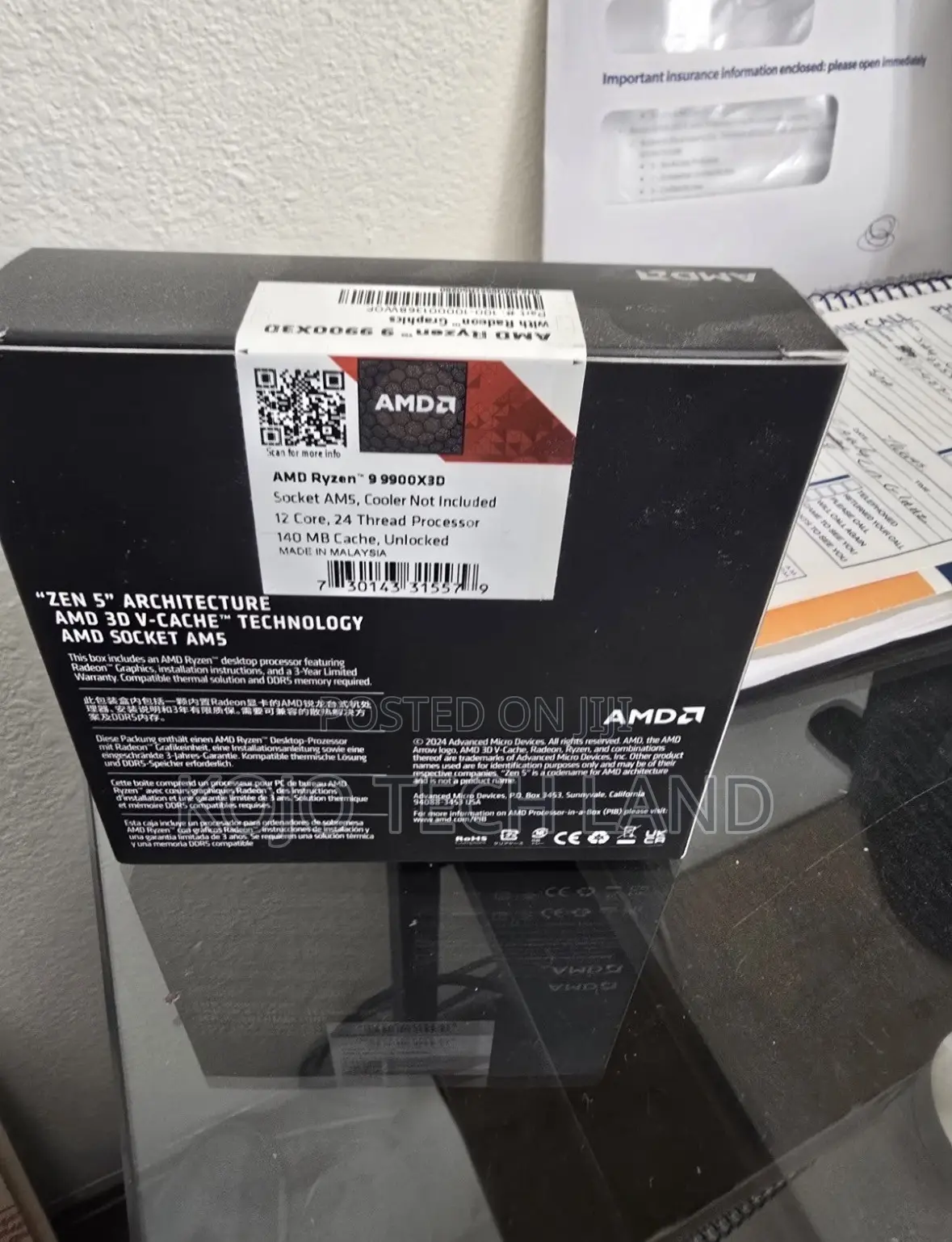 AMD Ryzen 9 9900X3D 12-Core Processor