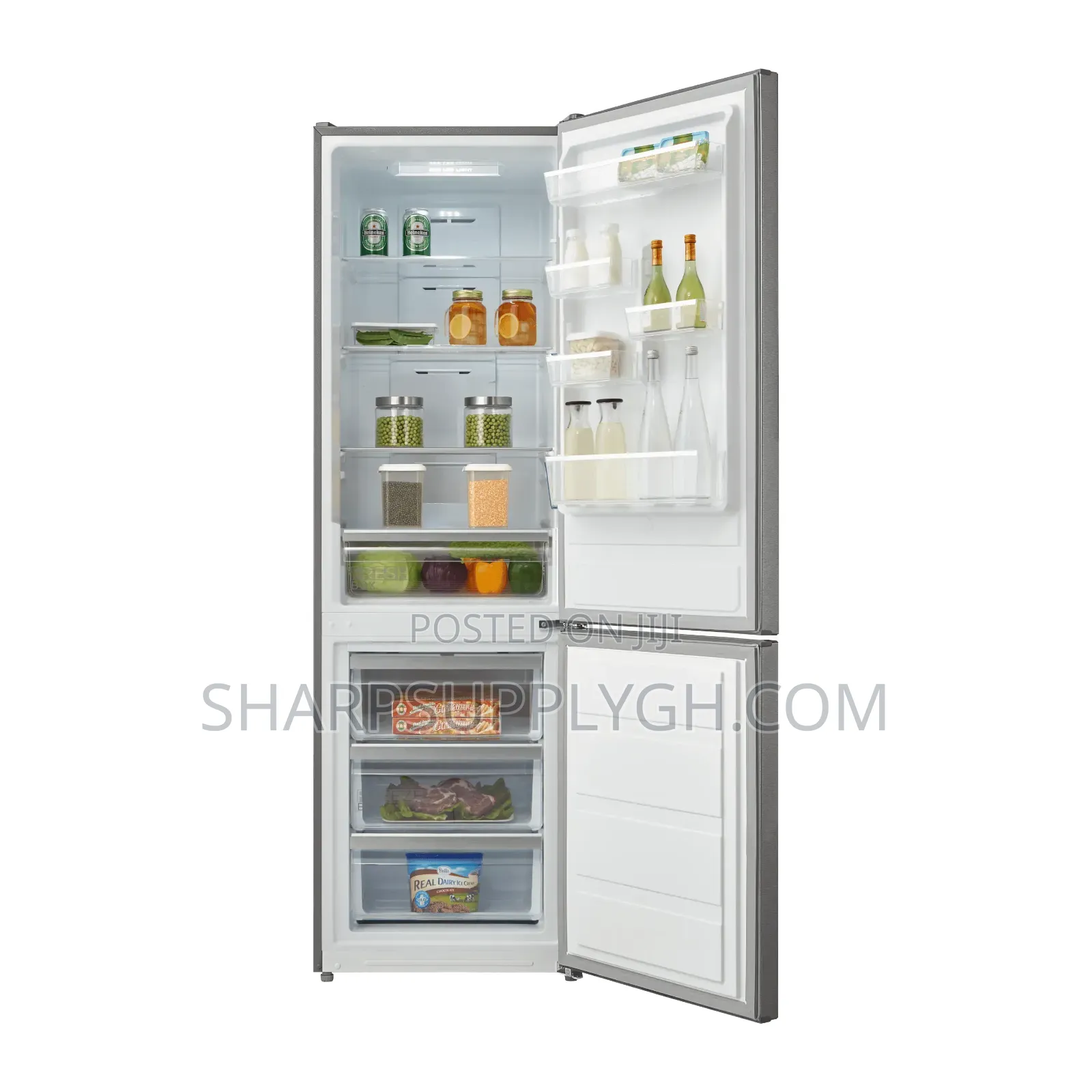 Midea 302L Double-Door Bottom-Freezer Refrigerator