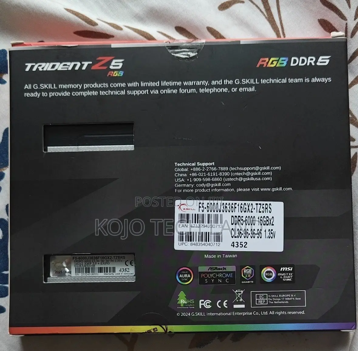 g.skill Trident Z5 RGB Series Ddr5 Ram