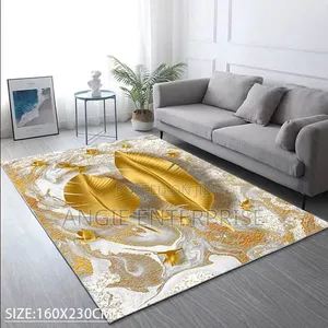 Luxury 3D Floral Center Carpet - Soft & Non-Slip