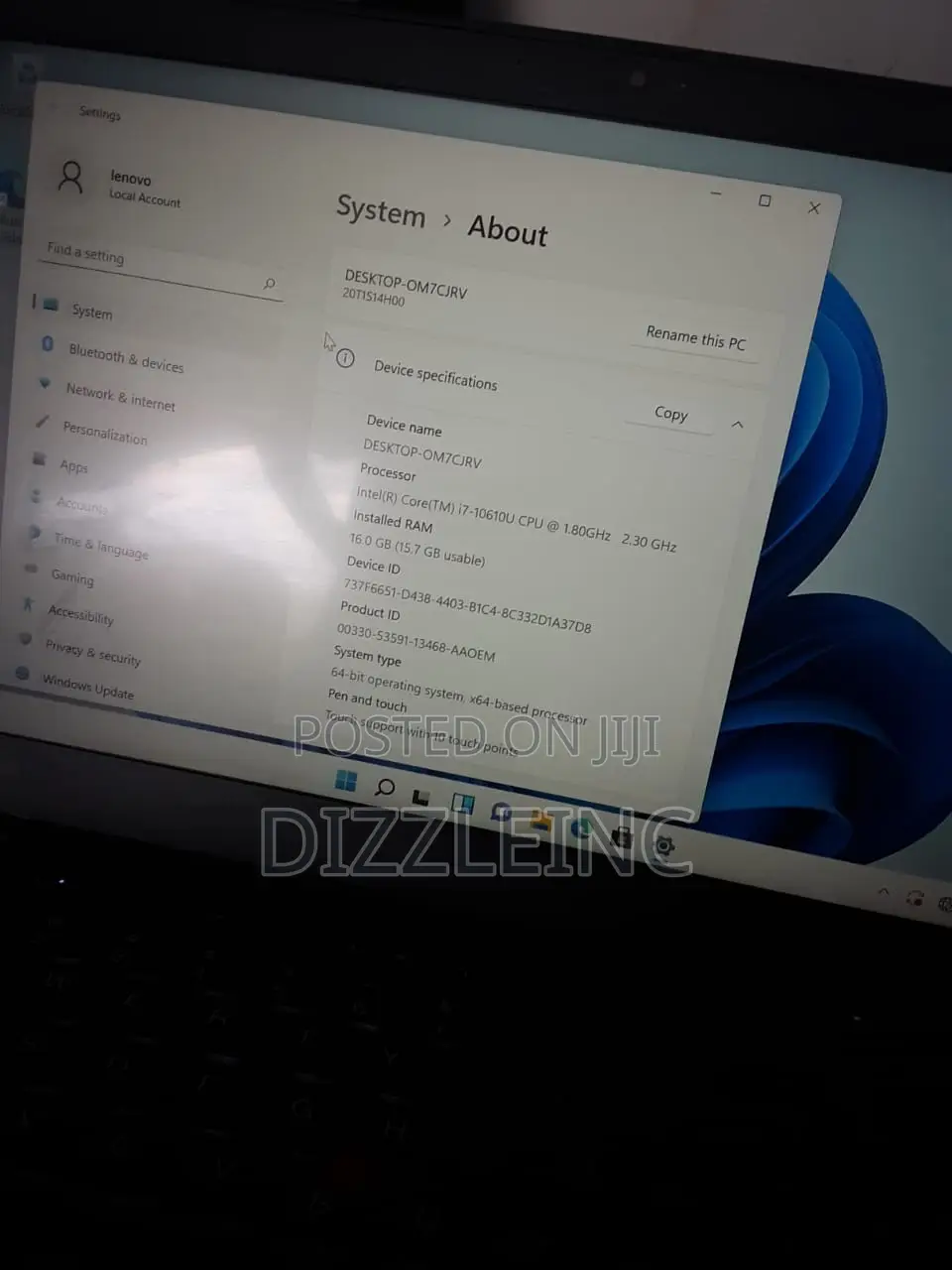 Laptop Lenovo ThinkPad T14 16GB Intel Core i7 SSD 256GB