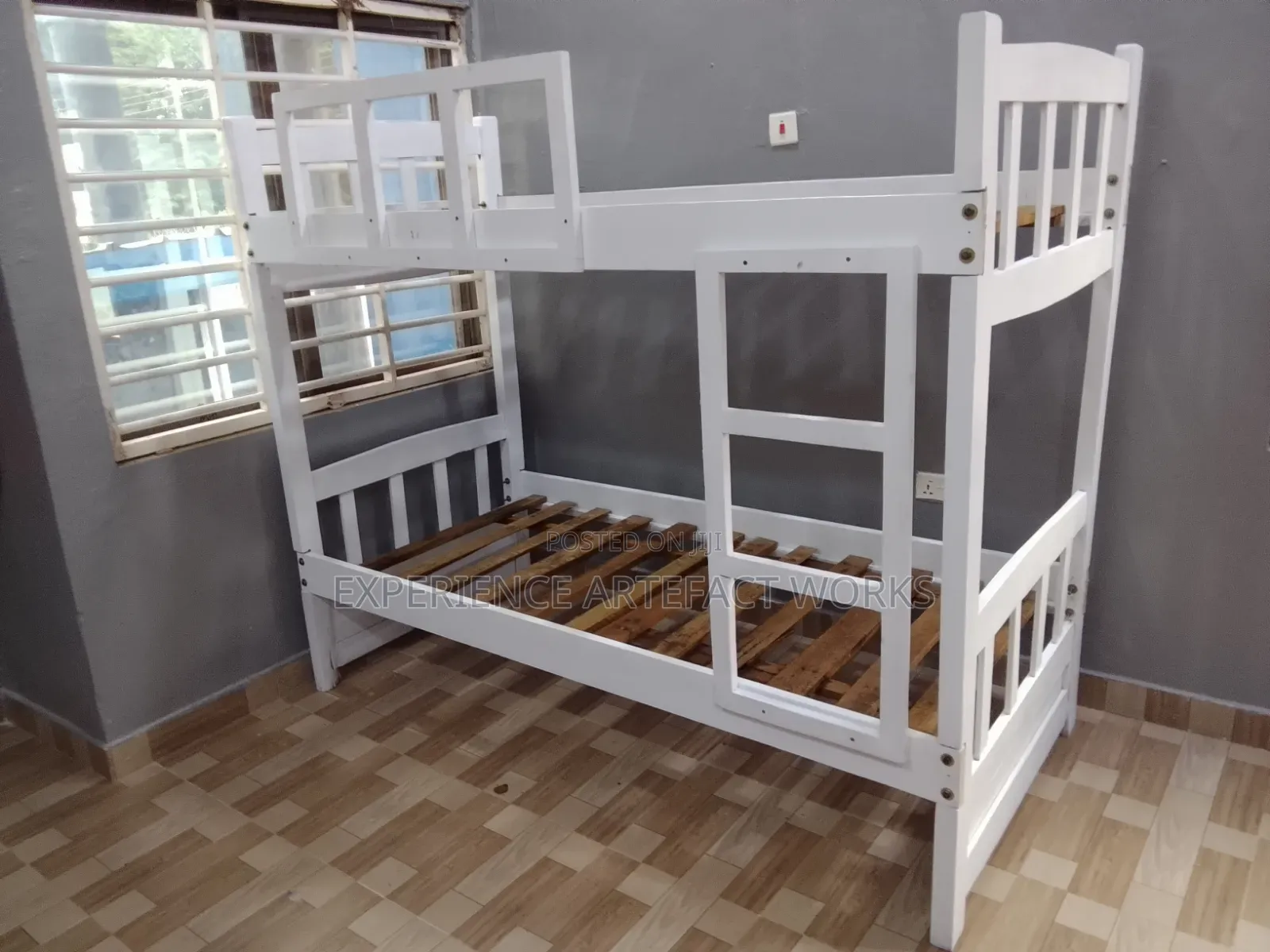 White Single Bunk Bed