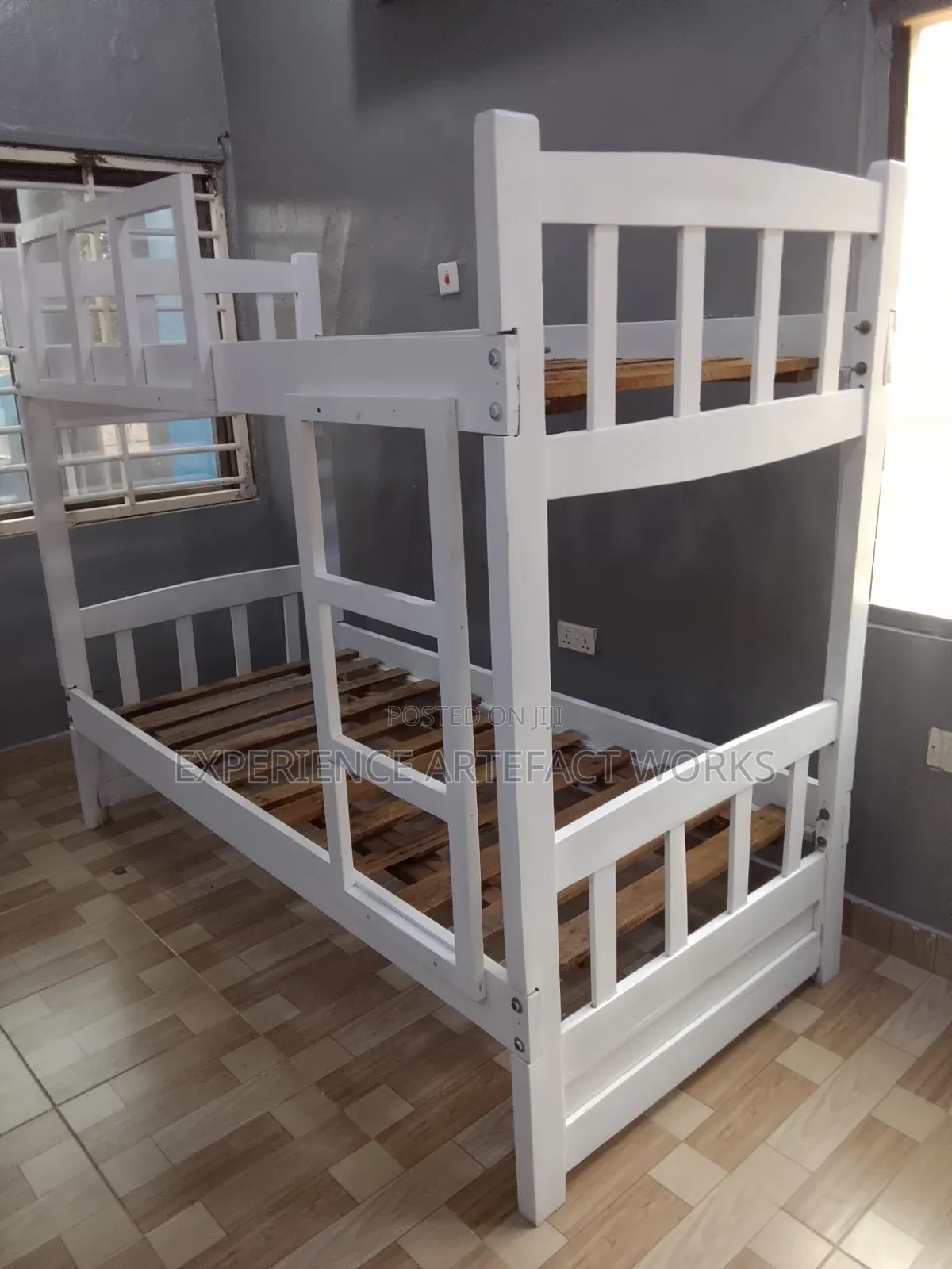 White Single Bunk Bed