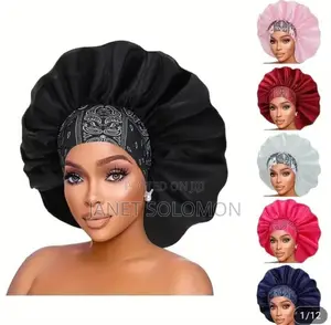Luxury Satin Hair Bonnet – Large Sleep Bonnet for Women