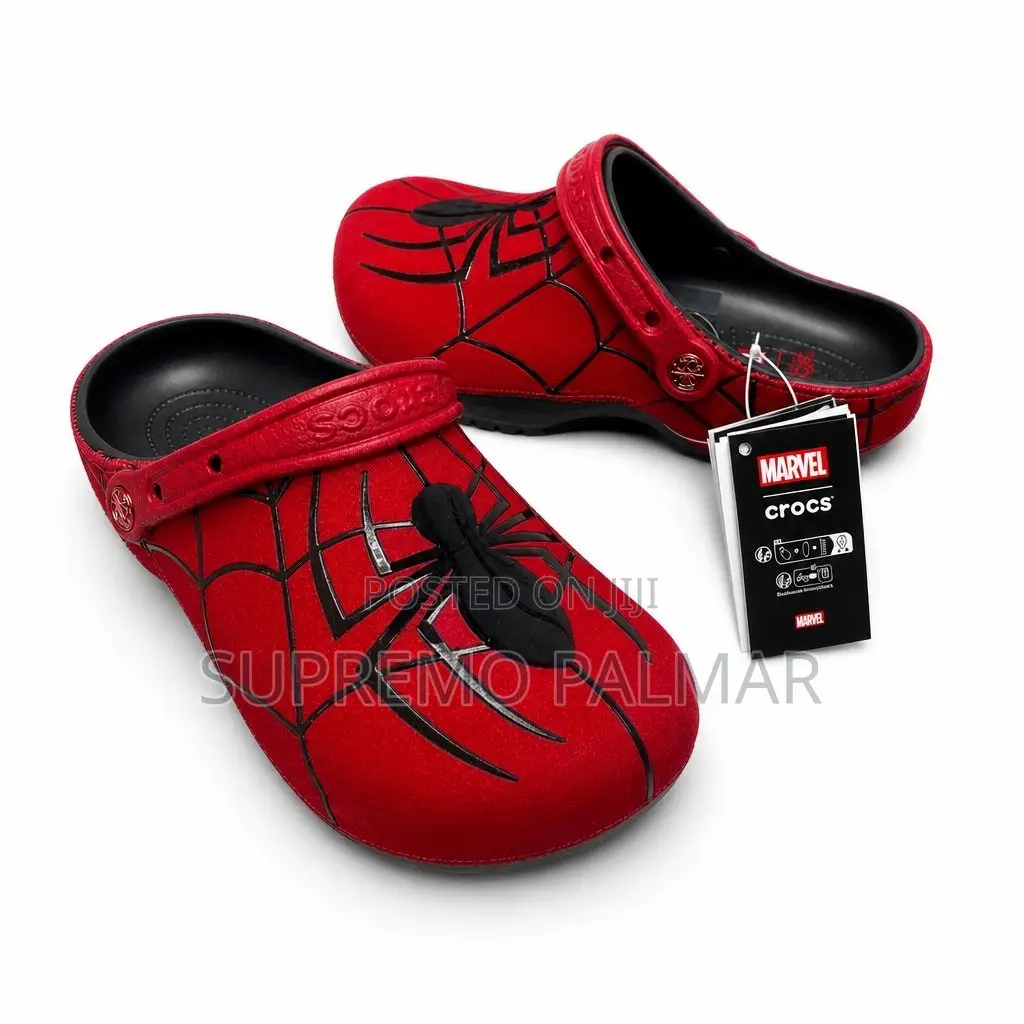 Crocs Marvel Spider-Man Neo Classic Clogs Red & Black Design – Pair