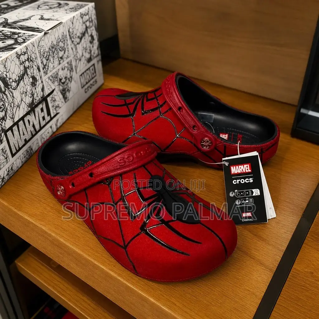 Crocs Marvel Spider-Man Neo Classic Clogs Red & Black Design – Pair