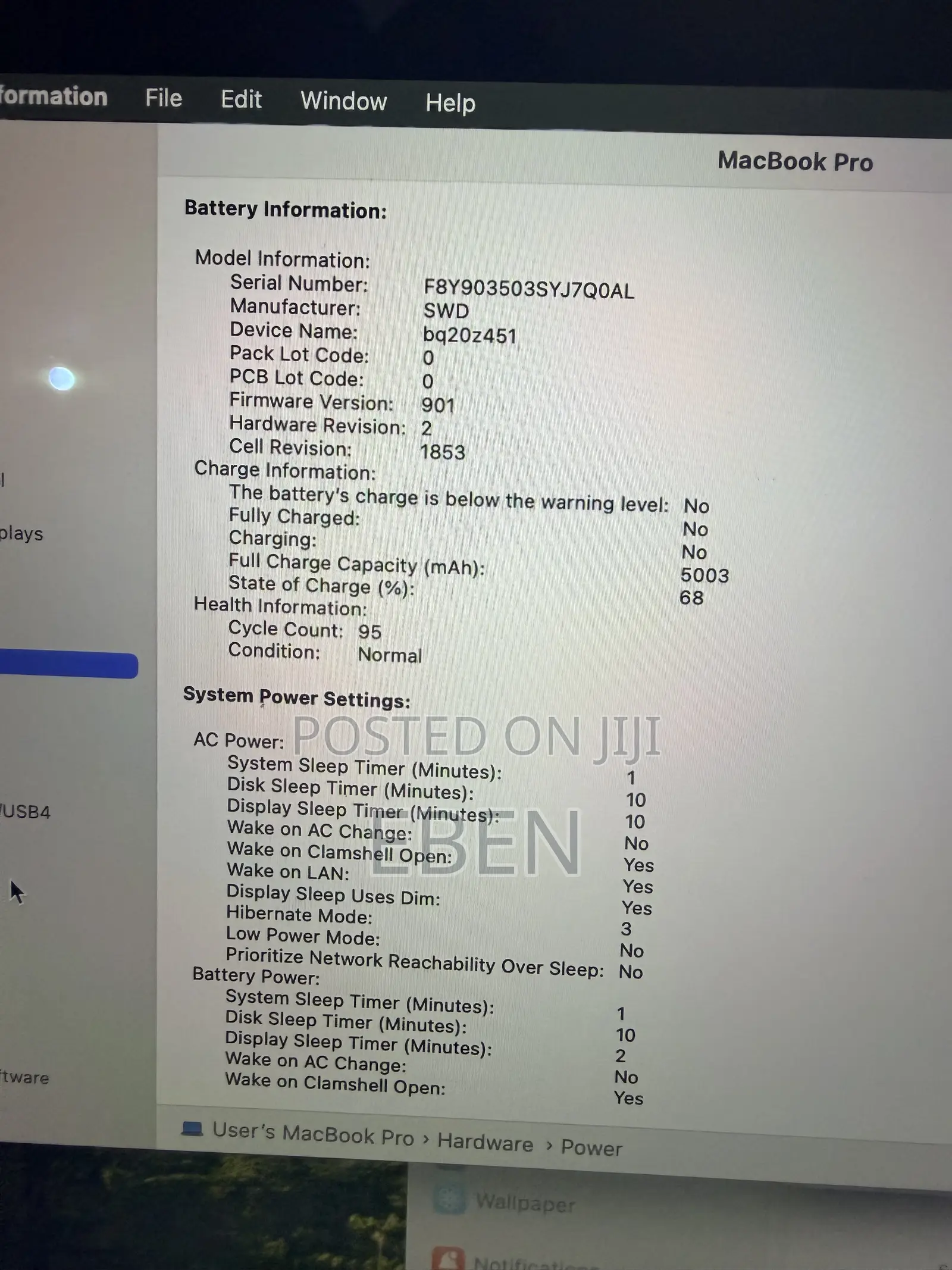 Laptop Apple MacBook Pro 2018 16GB Intel Core i7 SSD 512GB