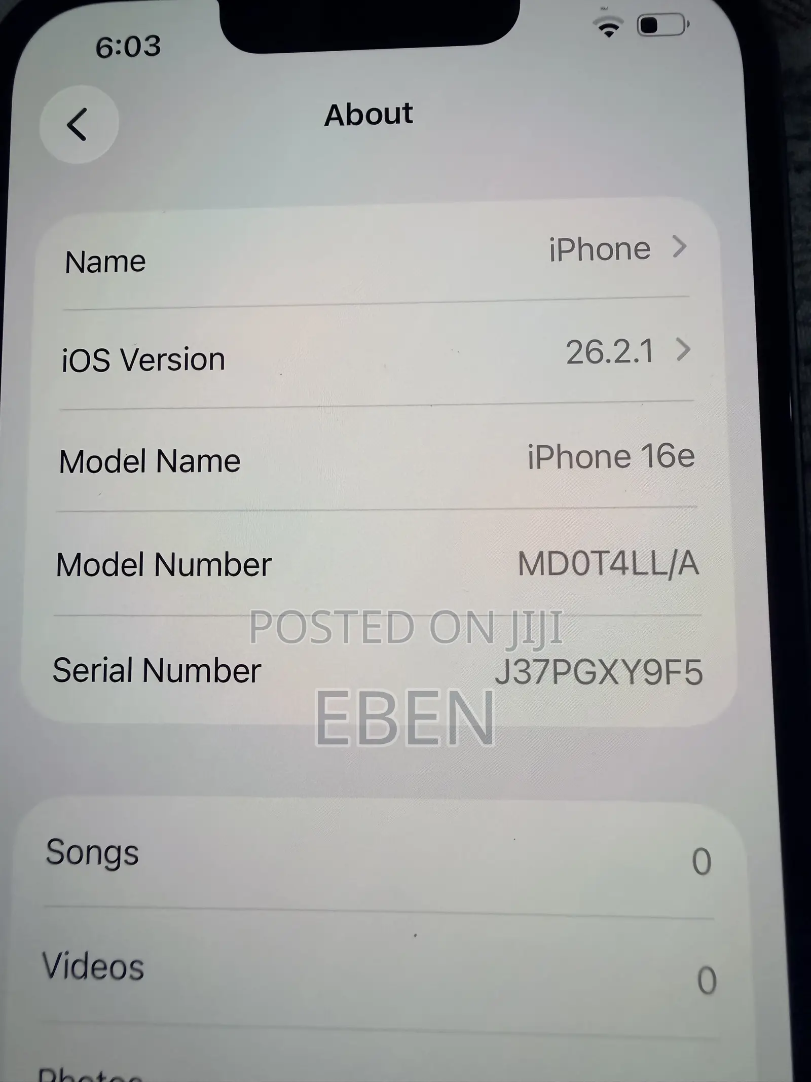 Apple iPhone 16e 128 GB Black