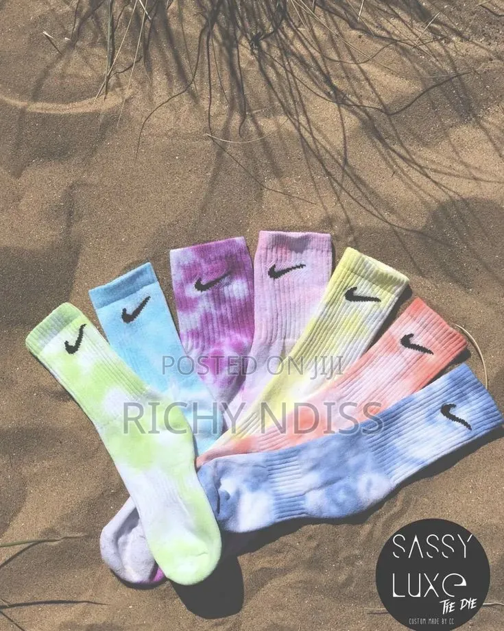 Tie-Dye Nike Socks (Green, Orange, Blue, Pink)