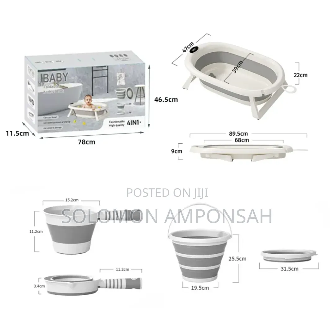 Foldable Baby Bath Set (4-in-1)
