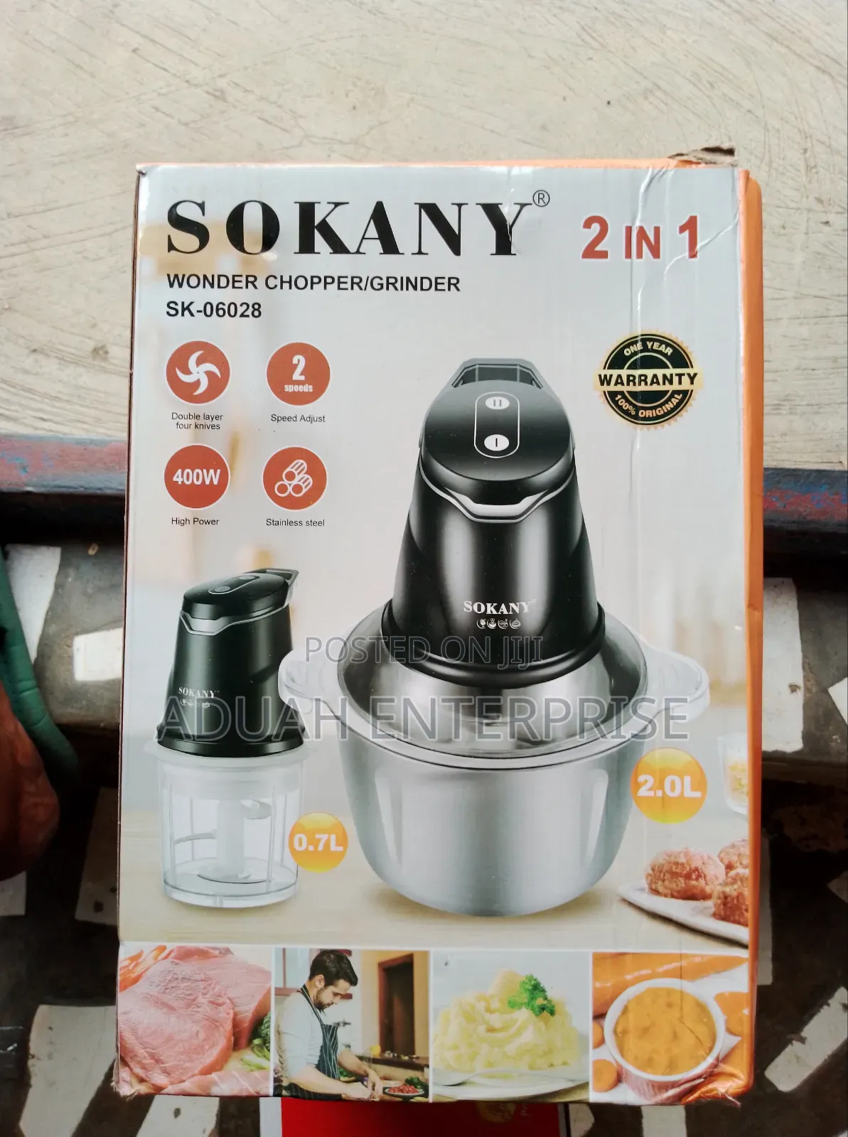 Sokany 2in1 Food Processor