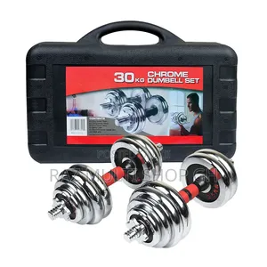 30kg Adjustable Chrome Dumbbells Set