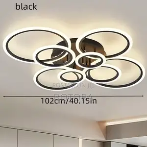 Modern Minimalist 8-Ring LED Ceiling Light