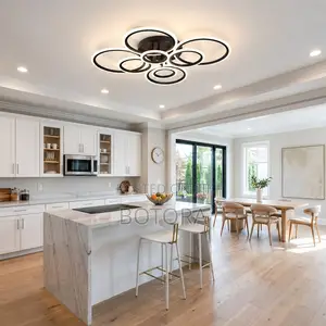 Modern Minimalist 8-Ring LED Ceiling Light