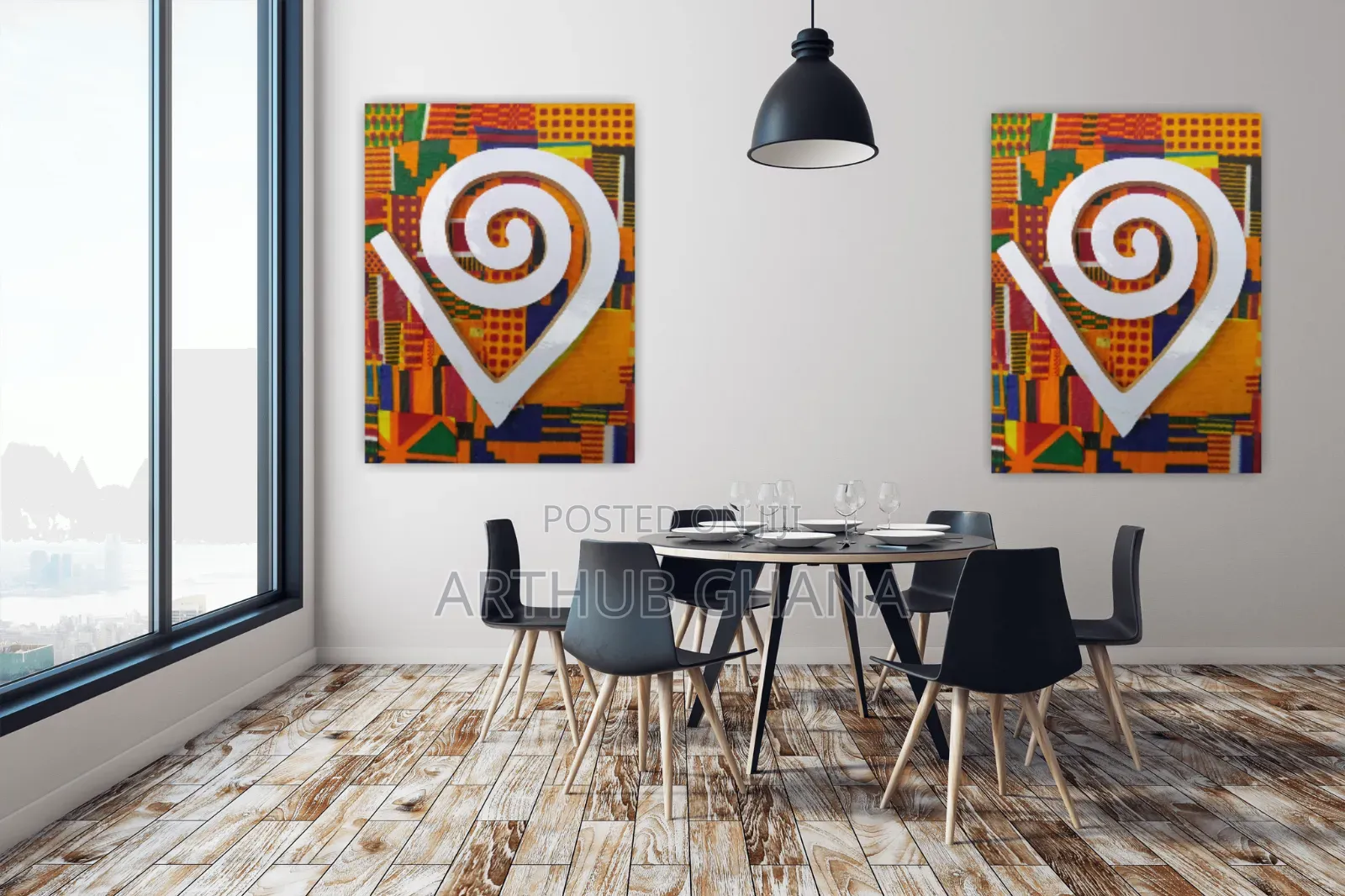Adinkra Symbol Wall Art Decor/Traditional Ghana Cultural Wall Art