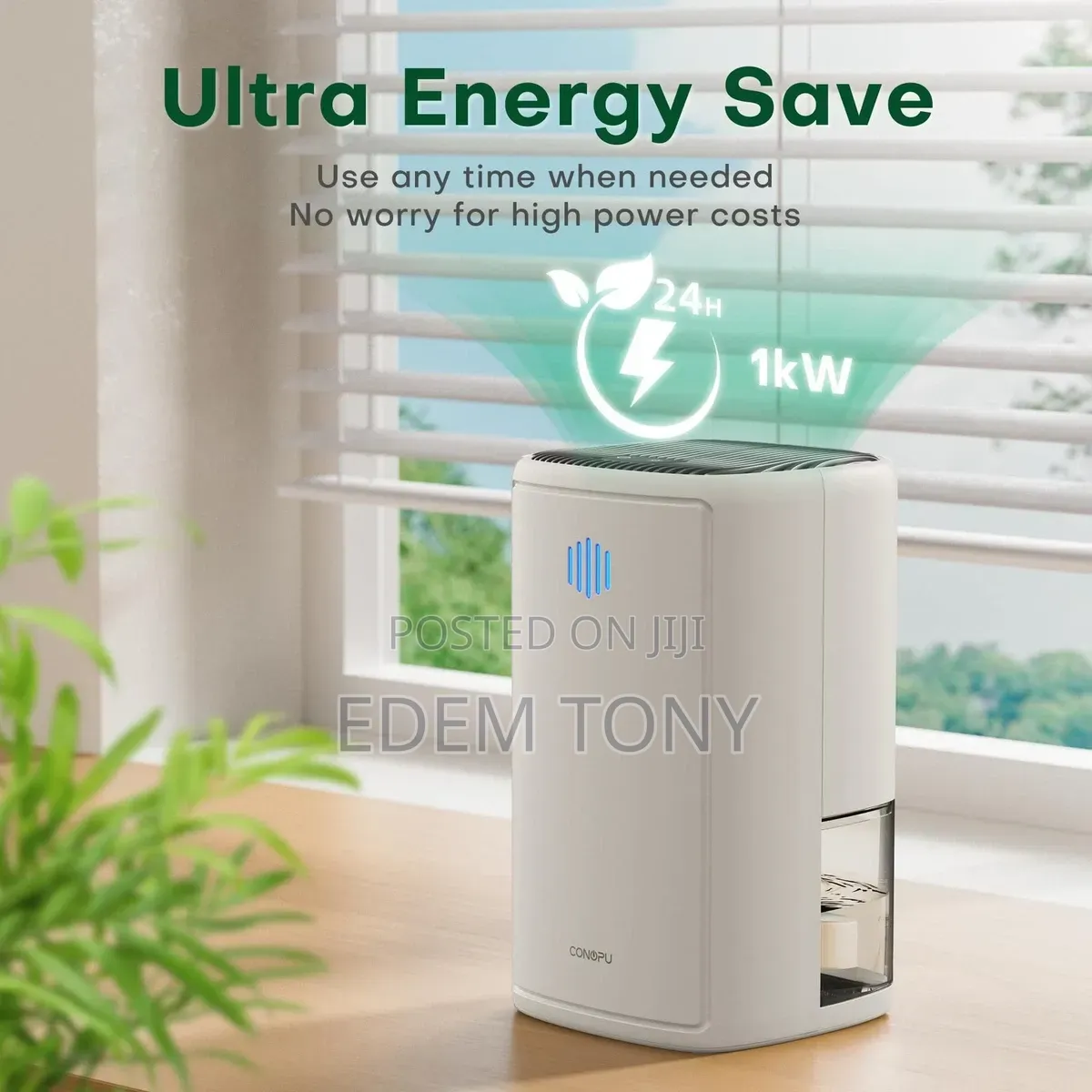 CONOPU Dehumidifier 1100ml Quiet for Home or Office 20 M2 Auto Defrost