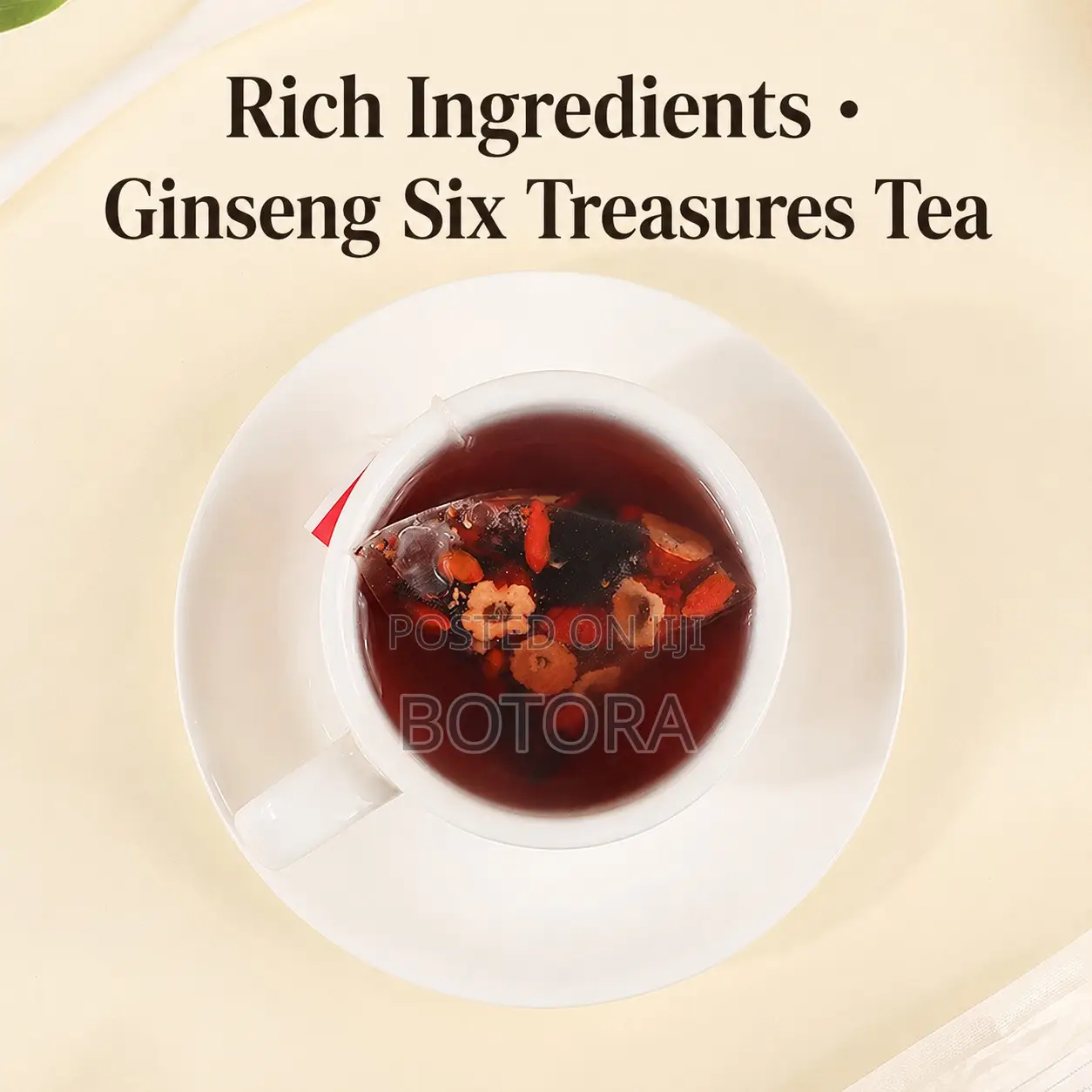 Premium Ginseng Six Treasures Herbal Tea - 2X Tea Per Bag & 67% More