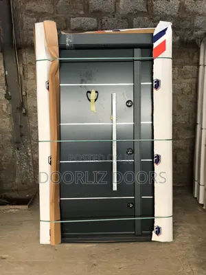 7ft Heavy Metal Turkish Security Door With Silver Lines (Triple Locks)