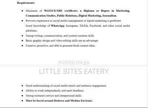 Job Post for Social Media Officer