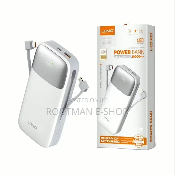 LDNIO PQ27 20000mAh 65W Fast Charging Power Bank